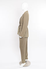 Jacket and pant suit set by State of Claude Montana on mannequin side @recessla