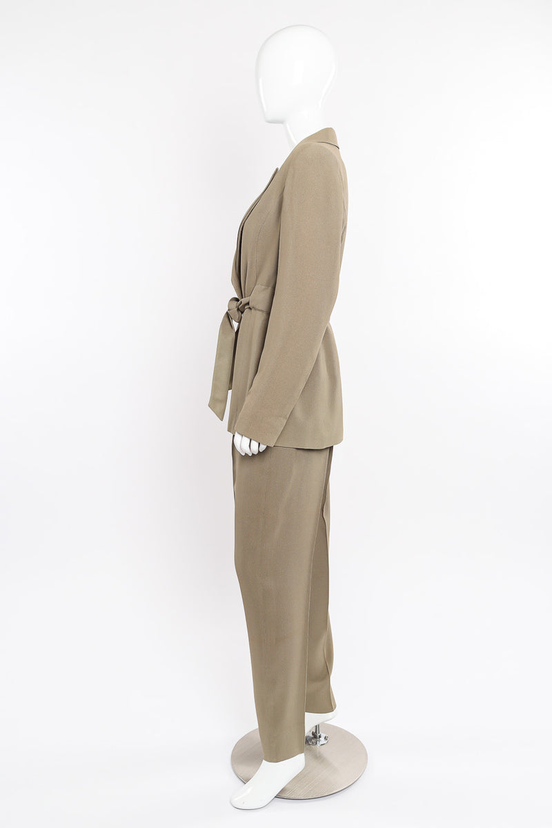  Jacket and pant suit set by State of Claude Montana on mannequin side @recessla