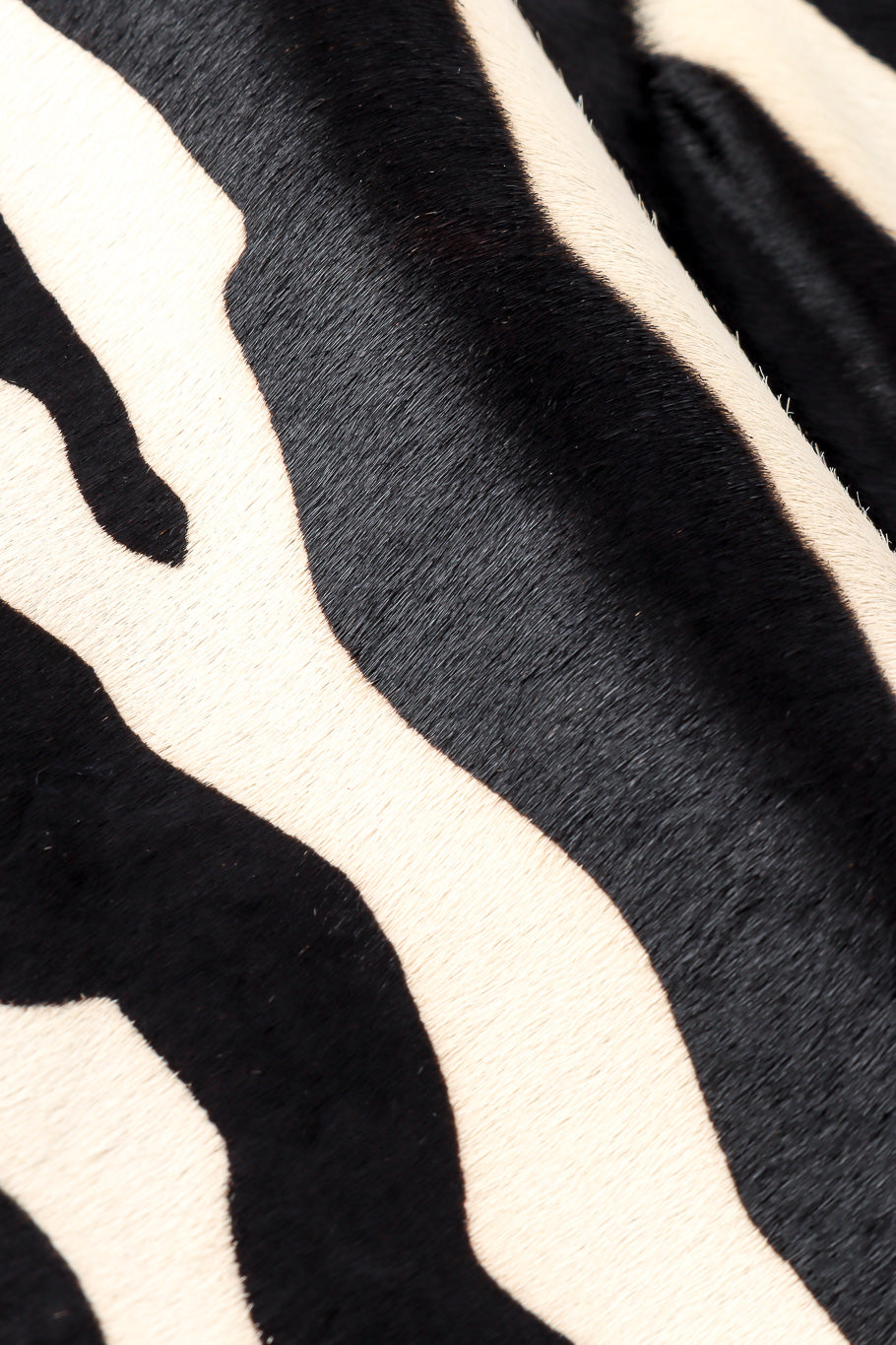 Saint Laurent 2019 F/W Zebra Print Midi Skirt calf hair closeup @Recessla