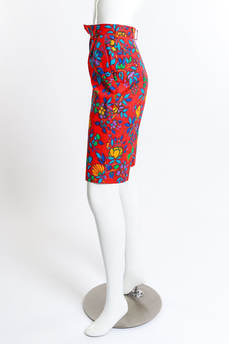 Tropical Bermuda Shorts by Yves Saint Lauren side mannequin @RECESS LA
