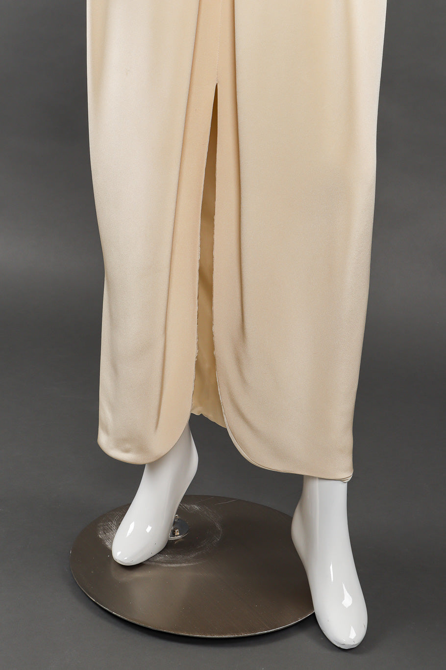 Vintage Sansappelle Beaded Chainmail Dress front slit closeup @Recessla
