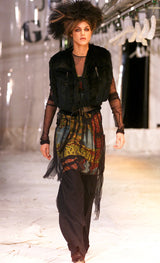 Vintage Jean Paul Gaultier Léon Bakst Bacchante Skirt on model on 2002 runway