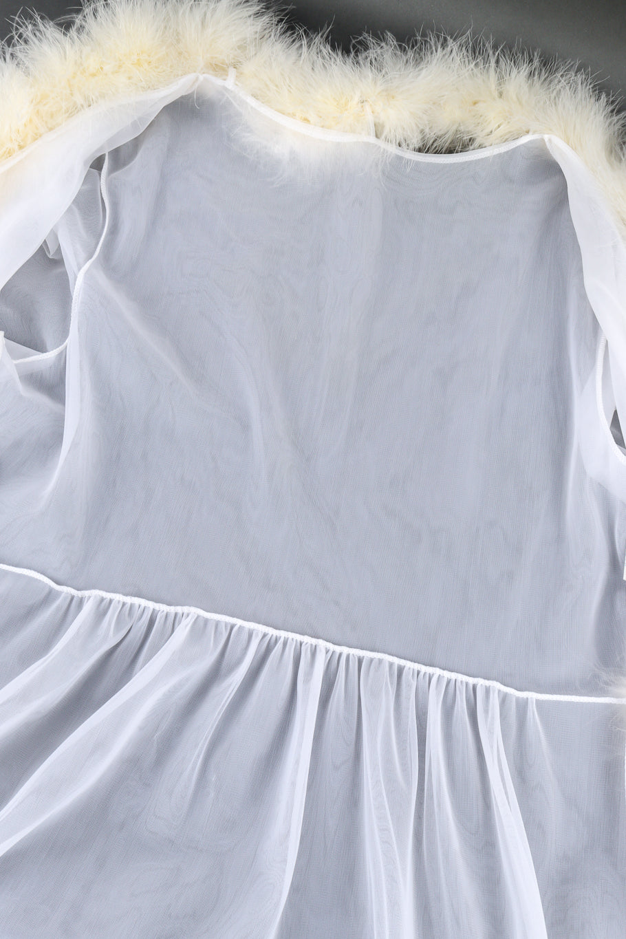 Vintage Sears Marabou Trim Robe & Nightgown Set robe interior @recess la