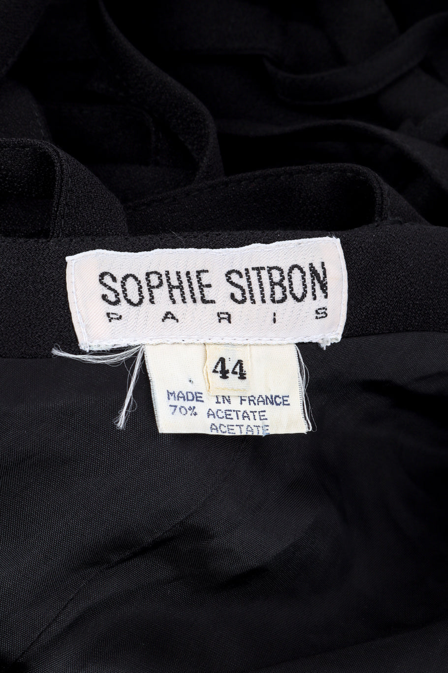 Vintage Sophie Sitbon Cage Top Mini Dress signature label closeup @recessla