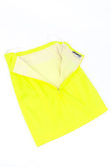 Day-Glo Moto Jacket & Skirt Set by Stephan Sprouse skirt unzipped  @recessla