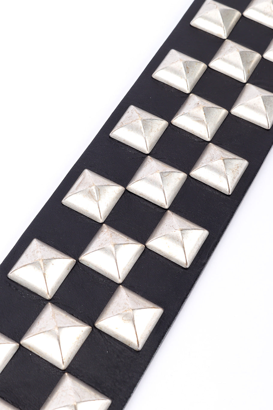 Studded leather statement belt by Streets Ahead studs close  @recessla