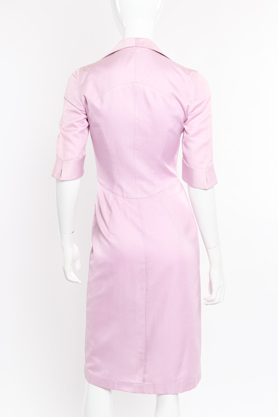 Lilac wrap dress by Thierry Mugler on mannequin back @recessla