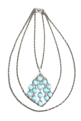 Vintage Trifari Layered Chandelier Pendant Necklace front @recess la