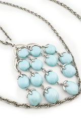 Vintage Trifari Layered Chandelier Pendant Necklace bead detail @recess la