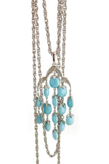 Vintage Trifari Layered Chandelier Pendant Necklace hanging detail @recess la