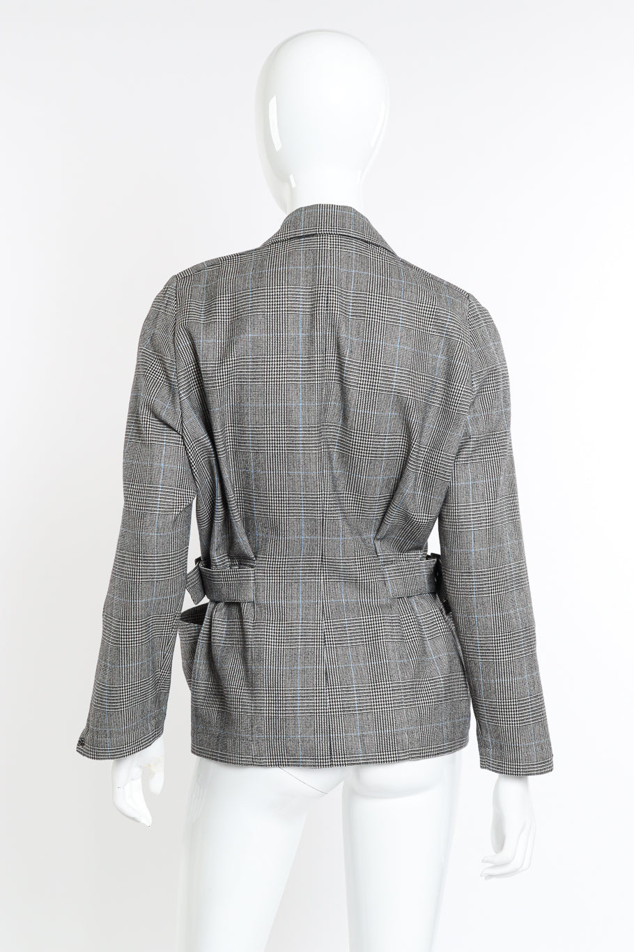 Houndstooth Peplum Jacket by Thierry Mugler on mannequin back @recess la