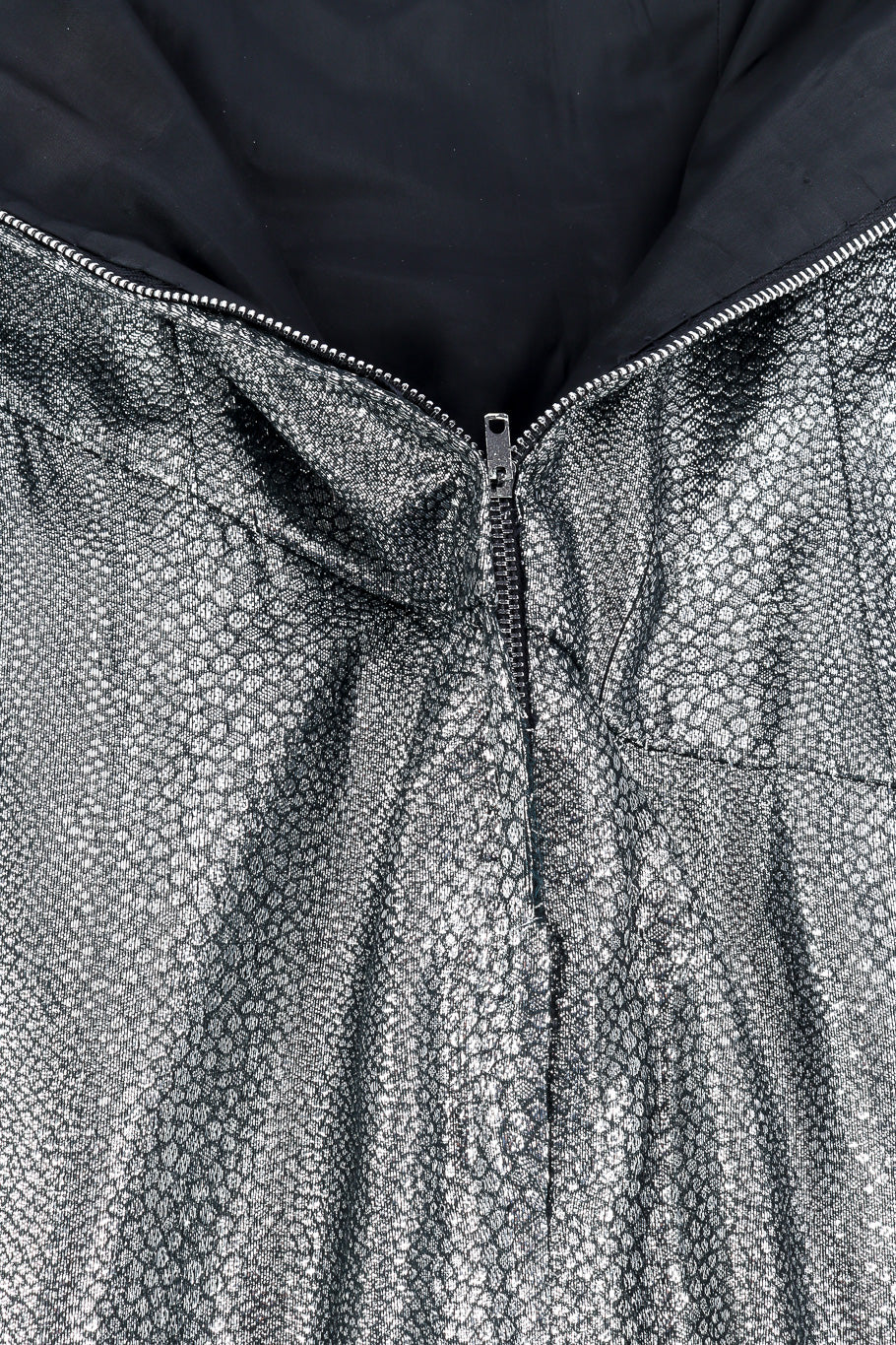 Metallic dress by Tracy Mills flat lay zipper @recessla