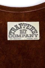 Vintage Trapper's Bay Long Fringe Suede Vest label @recess la