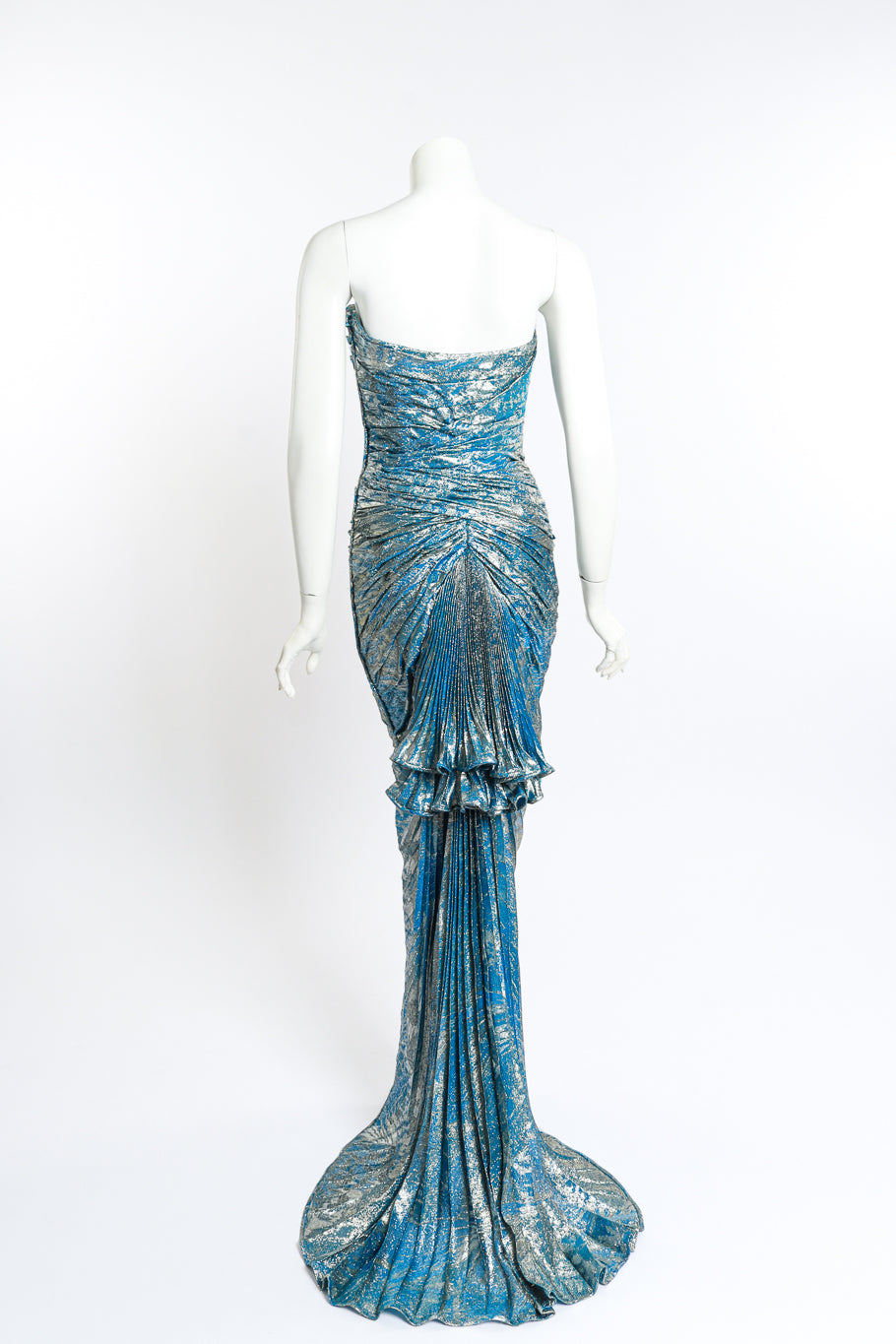 Ungaro Metallic Mermaid Gown back mannequin @RECESS LA