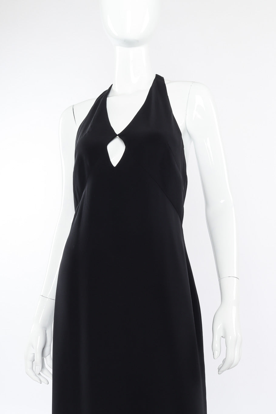 Valentino open back halter gown on mannequin @recessla