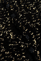 Vintage Valentino Night Tinsel Textured Jacket button closeup @recess la