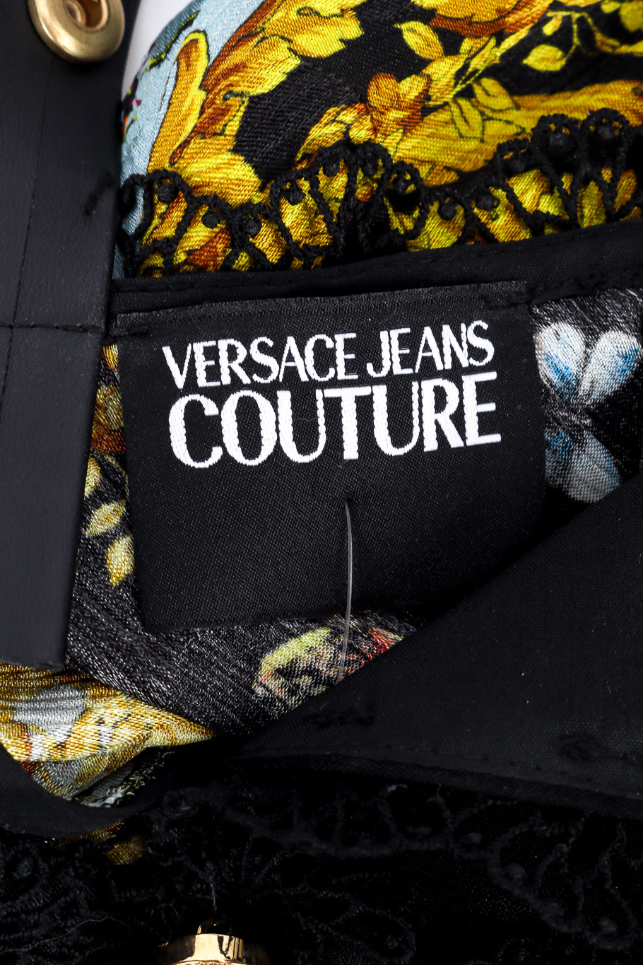 Printed mini dress by Versace Jeans Couture label @recessla
