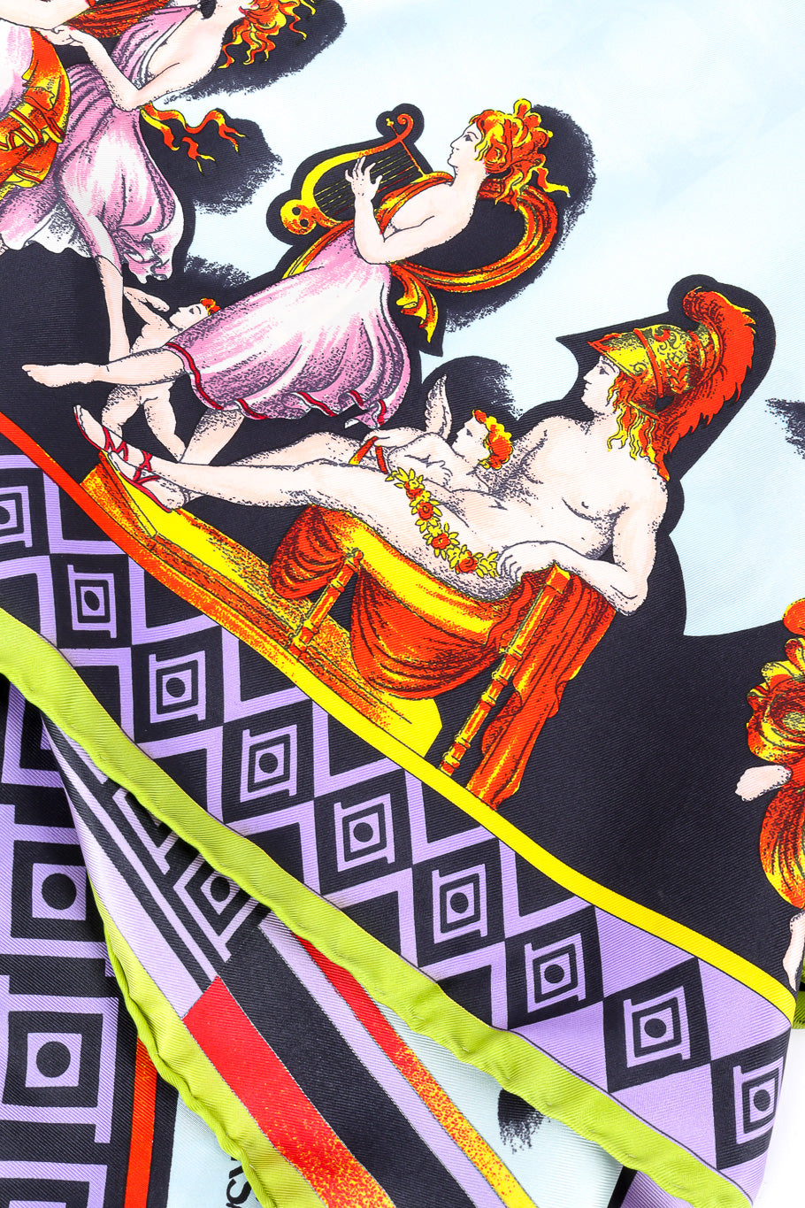Silk scarf by Gianni Versace goddesses close @recessla