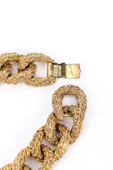Vintage Les Bernard Chunky Curb Link Cabochon Necklace clasp interior @recessla