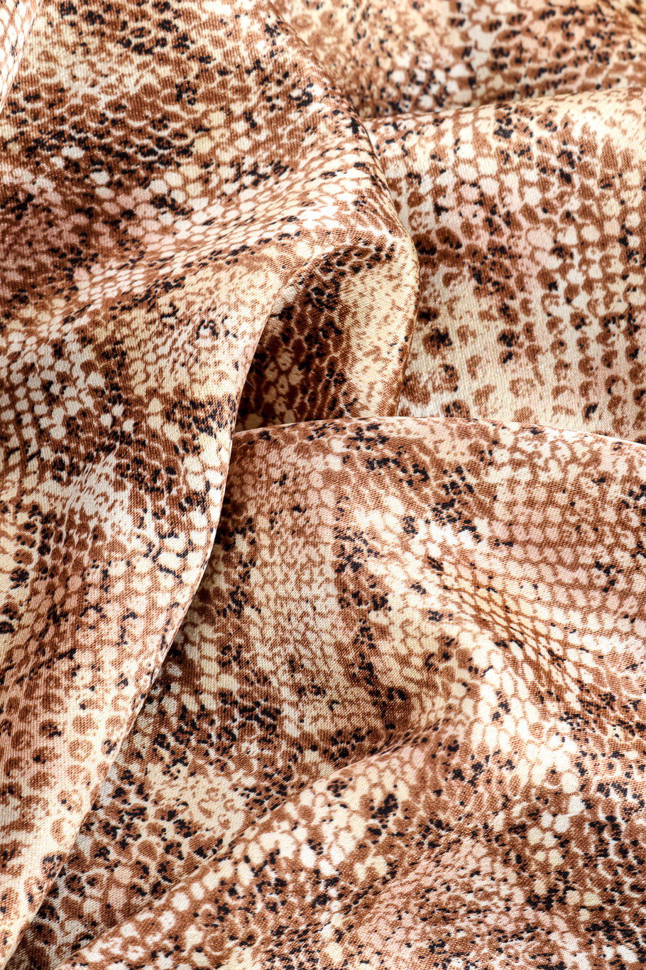 Vintage Valentino Intimo Satin Python Print Robe fabric closeup @recess la