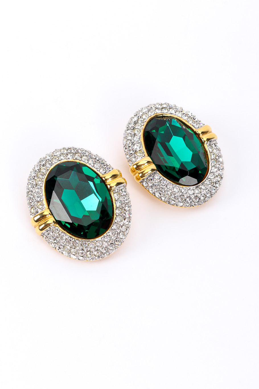 Emerald Oval Earrings by Valentino @recessla