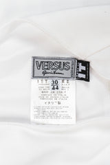 Vintage Versus Gianni Versace Crystal Cutout Sheath Dress signature label closeup @recessla