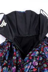 Vintage Victor Costa Metallic Velvet Ruffle Dress back unzipped @recess la