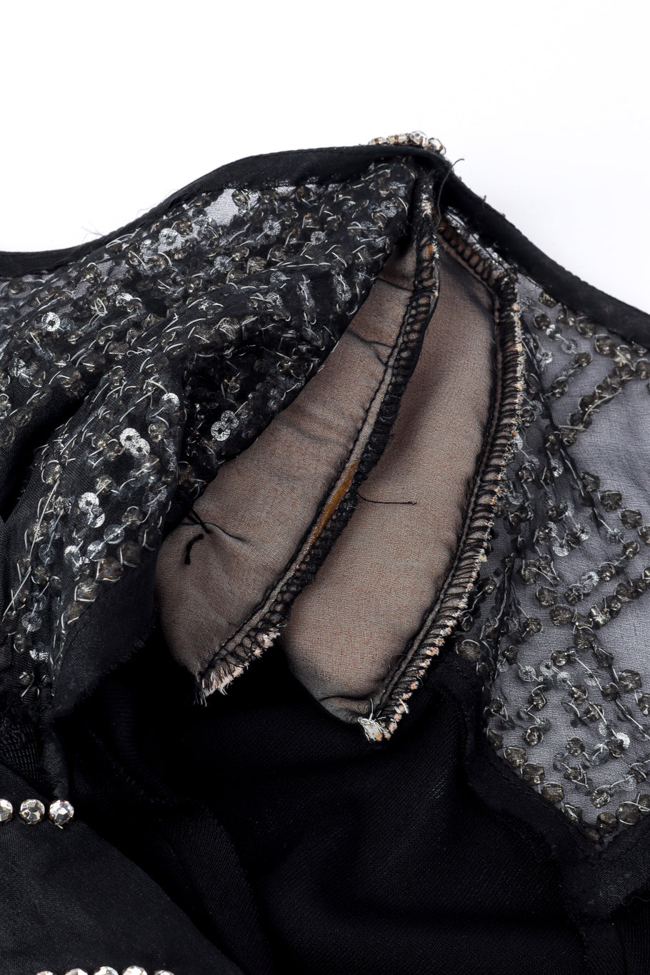 Beaded Blouson Dolman Dress by Victoria Royal shoulder pad @recessla