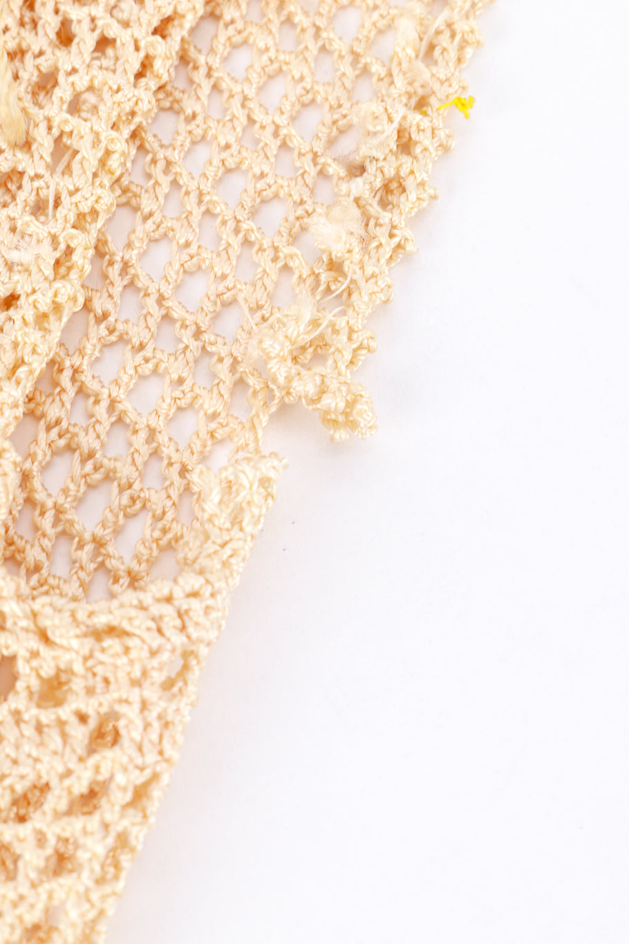 Vintage Crochet Flapper Fringe Dress armpit pull @RECESS LA