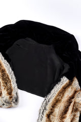 Vintage Fur Trim Velvet Shawl lining @recessla
