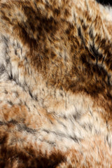 Vintage Fur Trim Velvet Shawl fur close @recessla