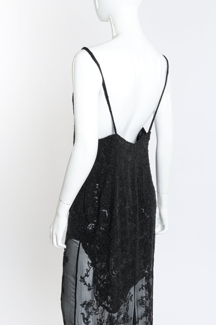Alberta Ferretti Beaded Maxi Dress back detail mannequin @RECESS LA