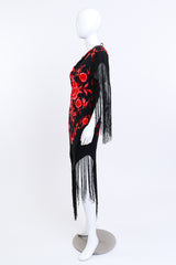 Vintage Piano Shawl Fringe Dress on mannequin @RECESS LA