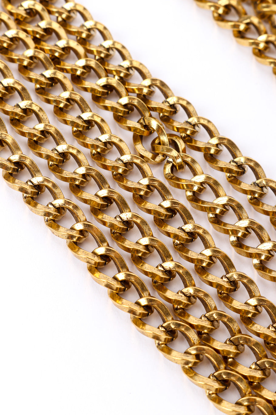 Vintage Tess Designs Multi Strand Fleur Pendant Necklace chain closeup @recessla