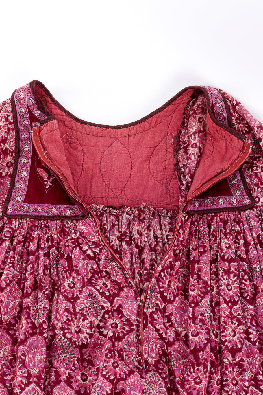 Vintage Fleur Peasant Dress back unzipped @recess la
