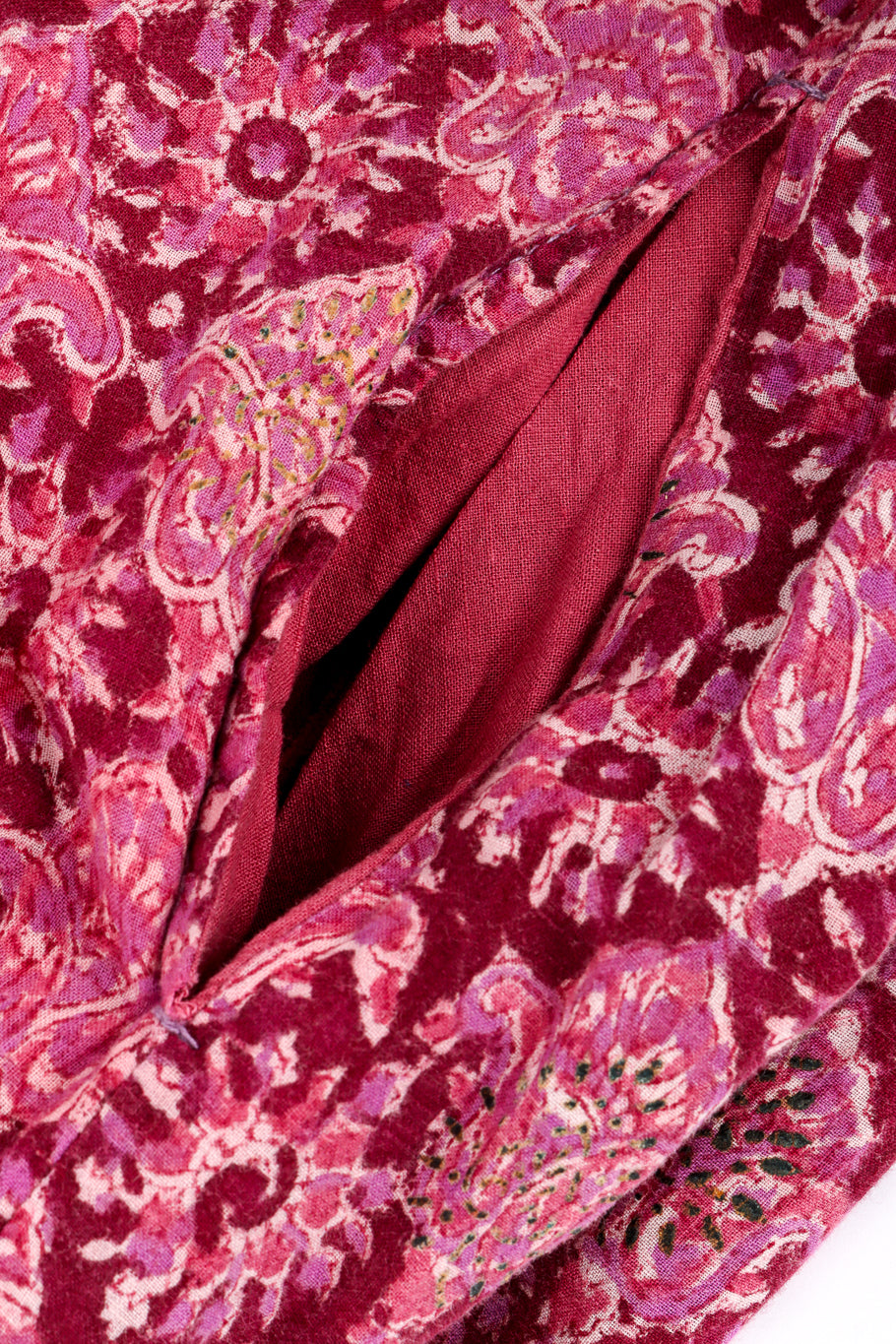 Vintage Fleur Peasant Dress pocket closeup @recess la