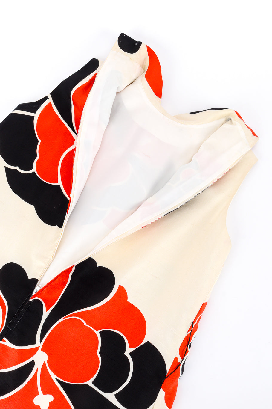 Vintage Charles Cooper Mod Flower Blouse, Pant & Sash Set top back unzipped @recess la