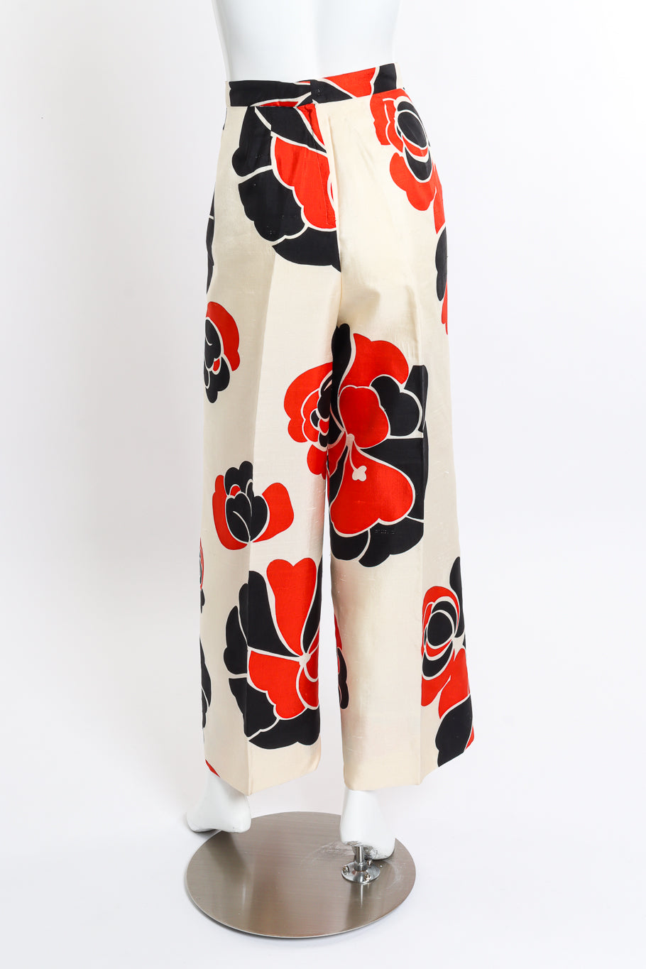 Vintage Charles Cooper Mod Flower Blouse, Pant & Sash Set pant back on mannequin @recess la
