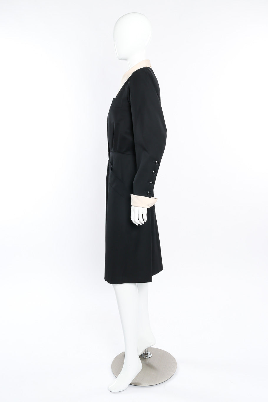 Vintage Yves Saint Laurent Collared Blazer Dress side view on mannequin @Recessla
