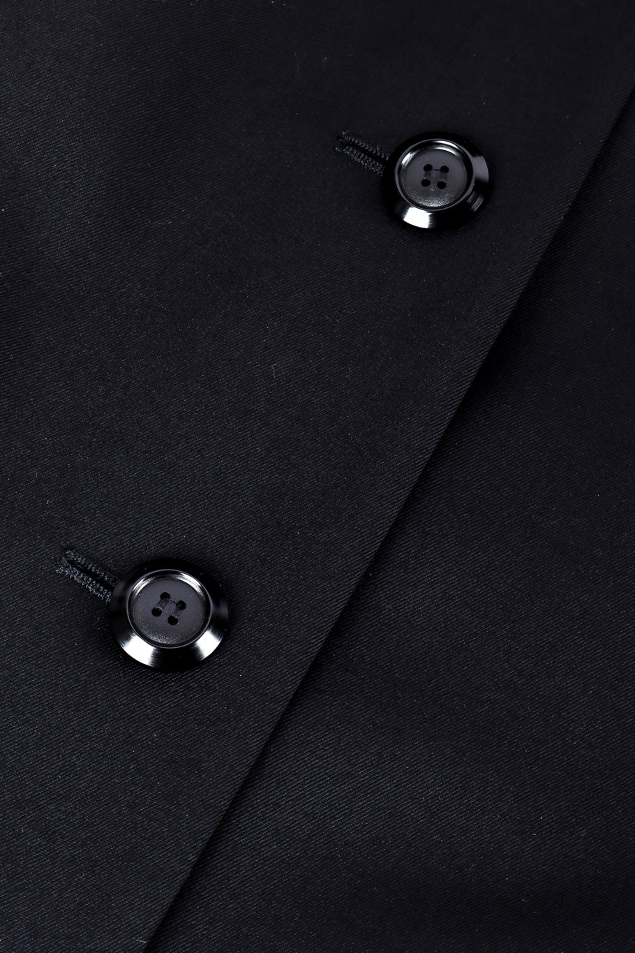 Vintage Yves Saint Laurent Collared Blazer Dress front button closure closeup @Recessla
