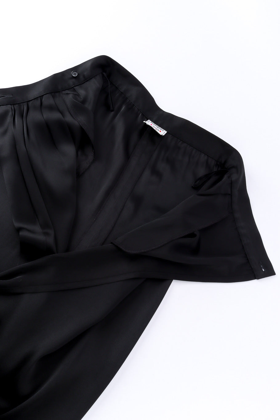 Vintage Yves Saint Laurent Wrap Midi Skirt view of lining @recessla