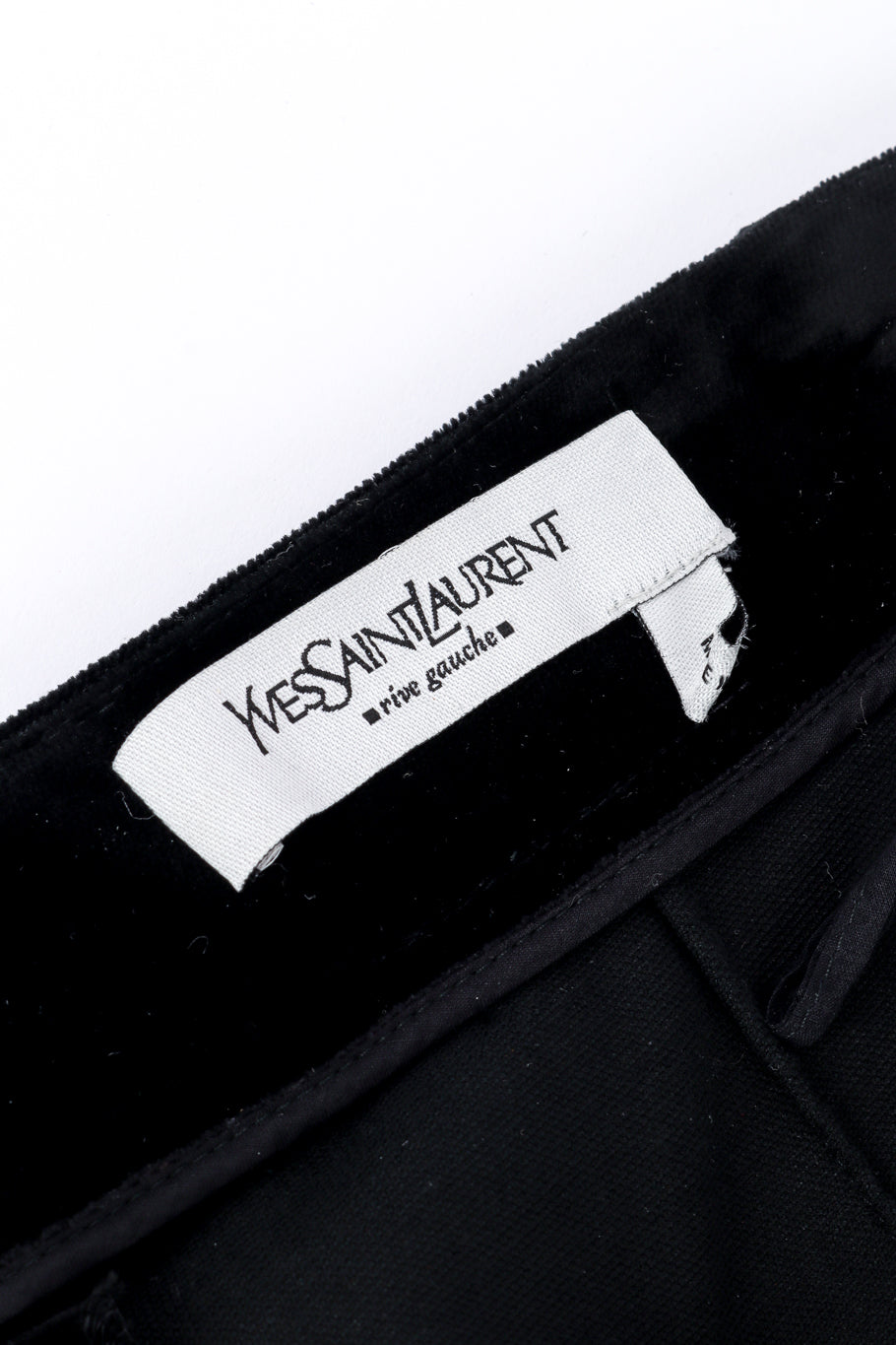 Vintage Yves Saint Laurent 2002 F/W Velvet Bloomer Pants signature label @recessla