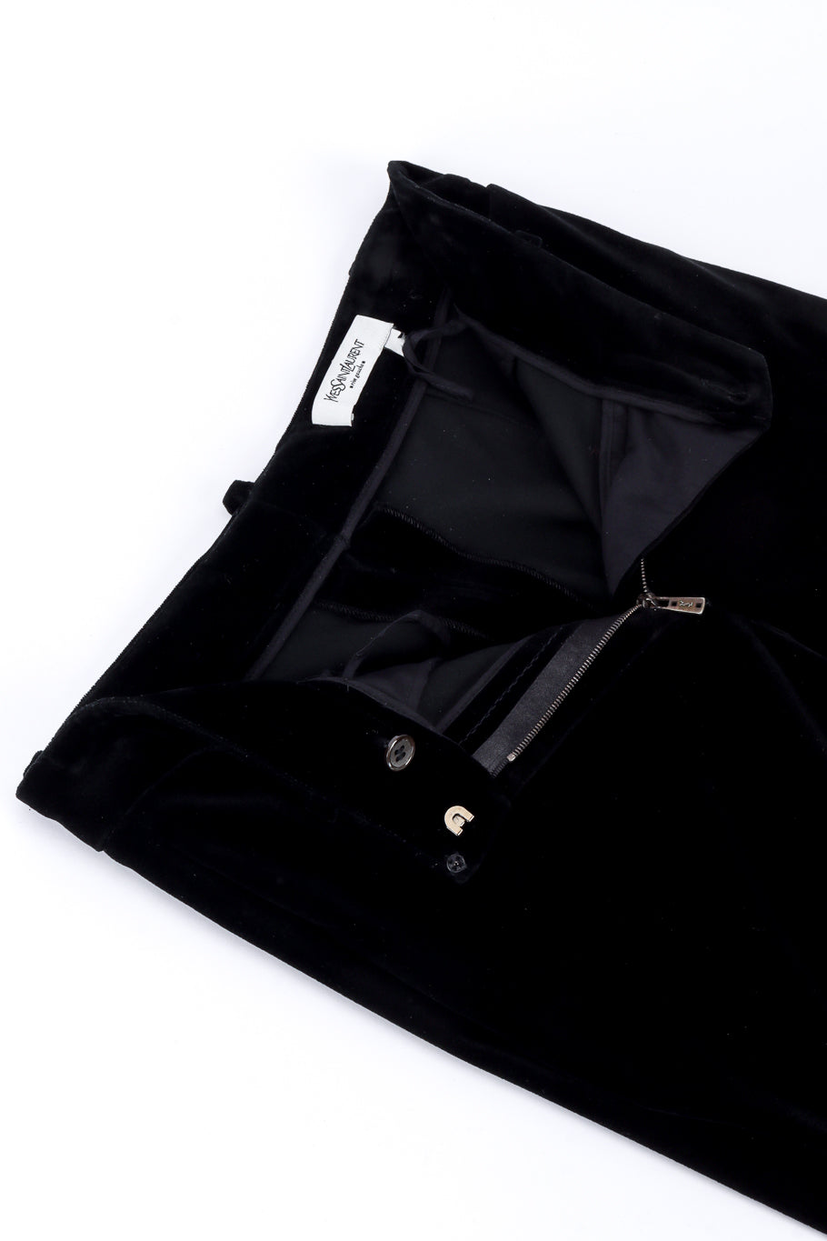 Vintage Yves Saint Laurent 2002 F/W Velvet Bloomer Pants waist unzipped @recessla