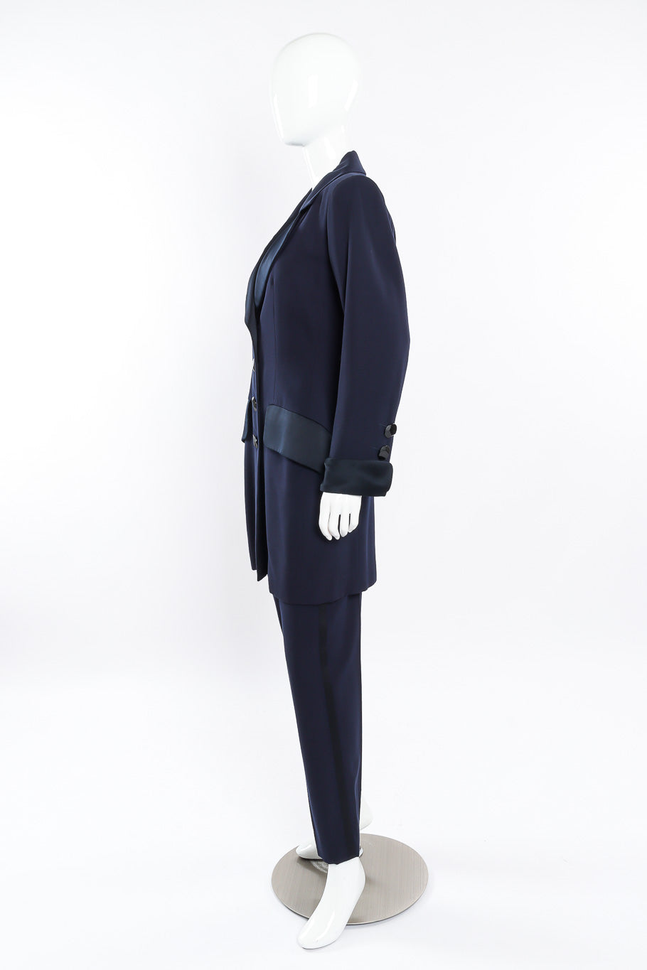 Wool Longline Blazer & Pant Set on mannequin side @recessla