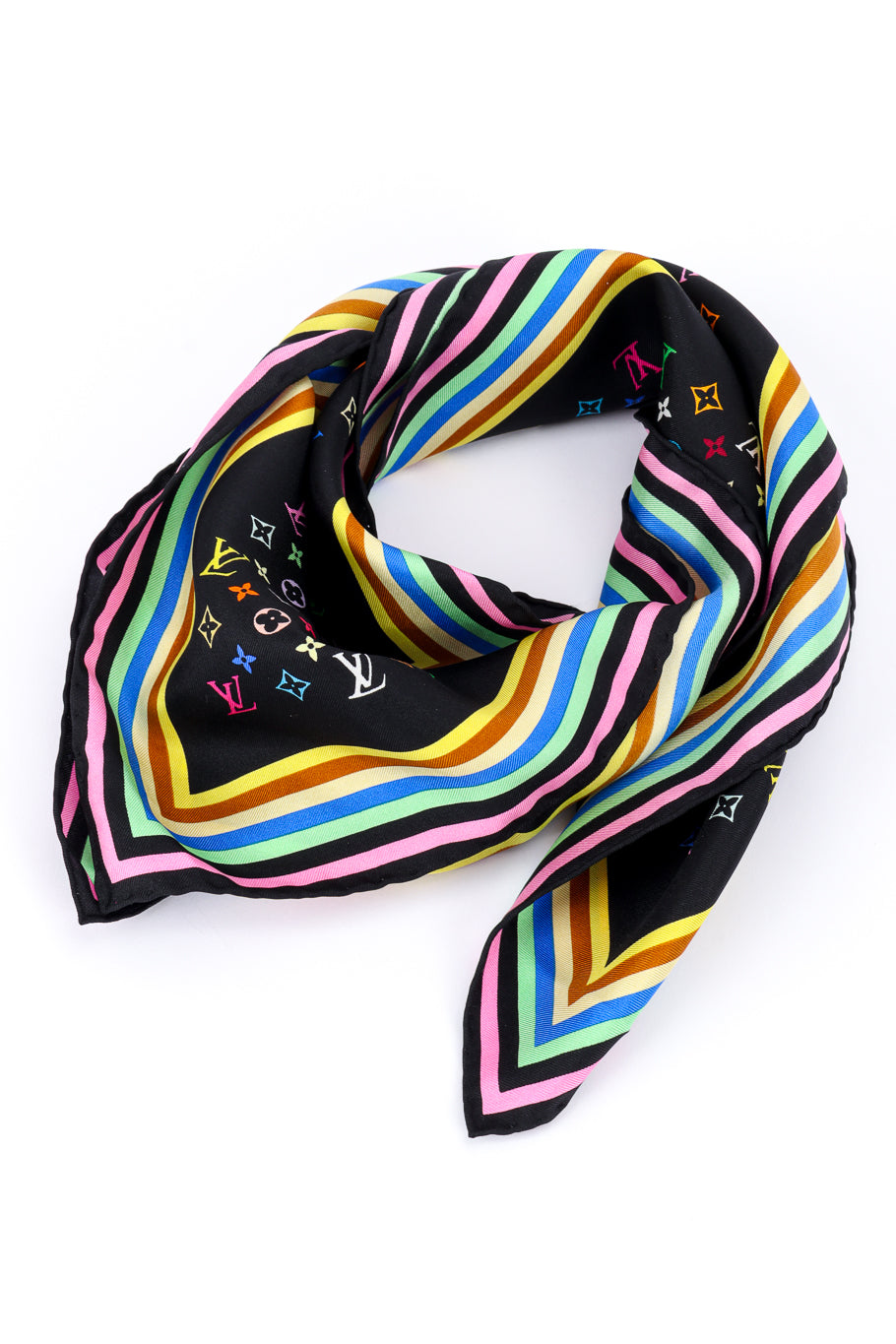 Rainbow Logo Scarf by Louis Vuitton twisted @recessla