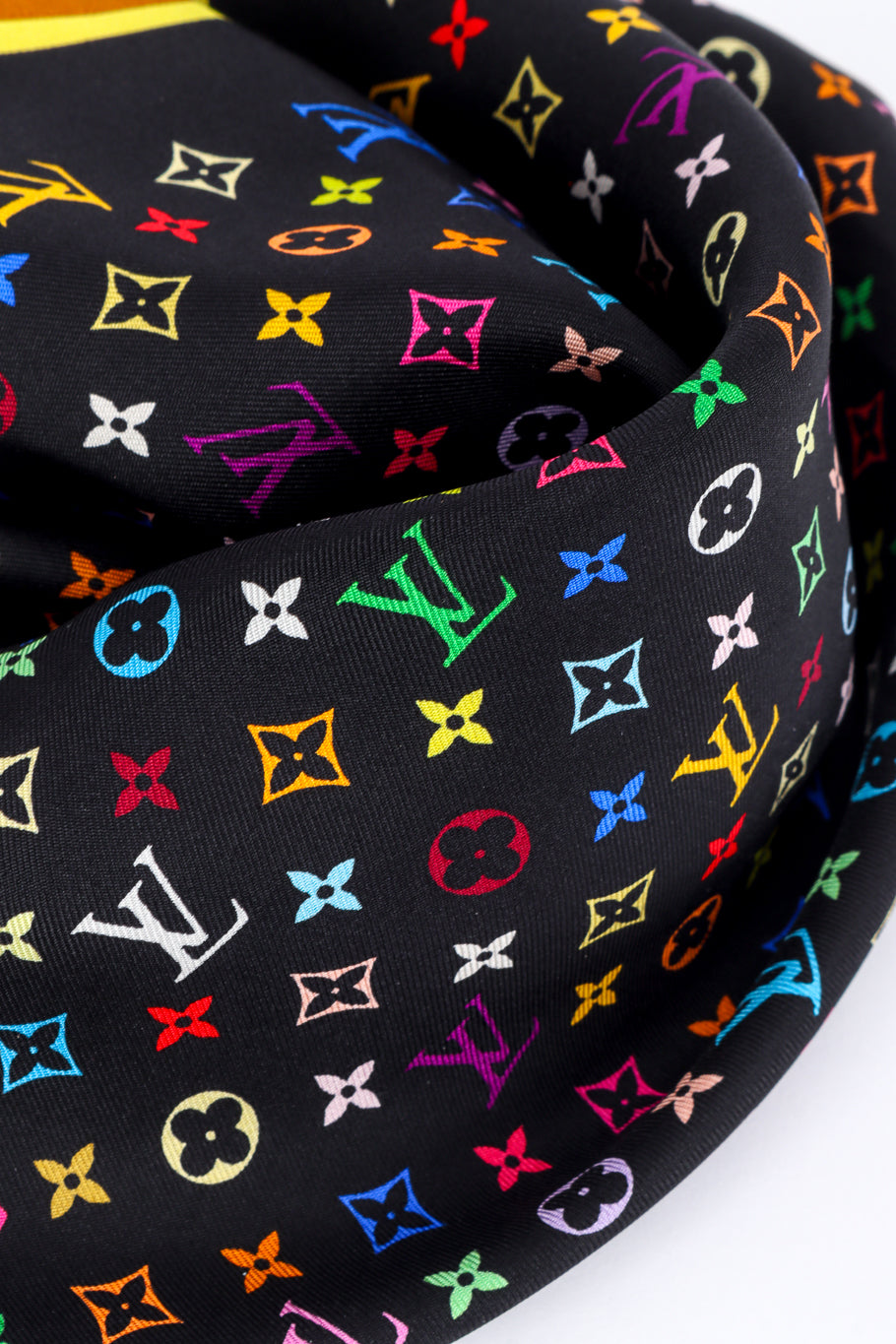 Rainbow Logo Scarf by Louis Vuitton print close @recessla