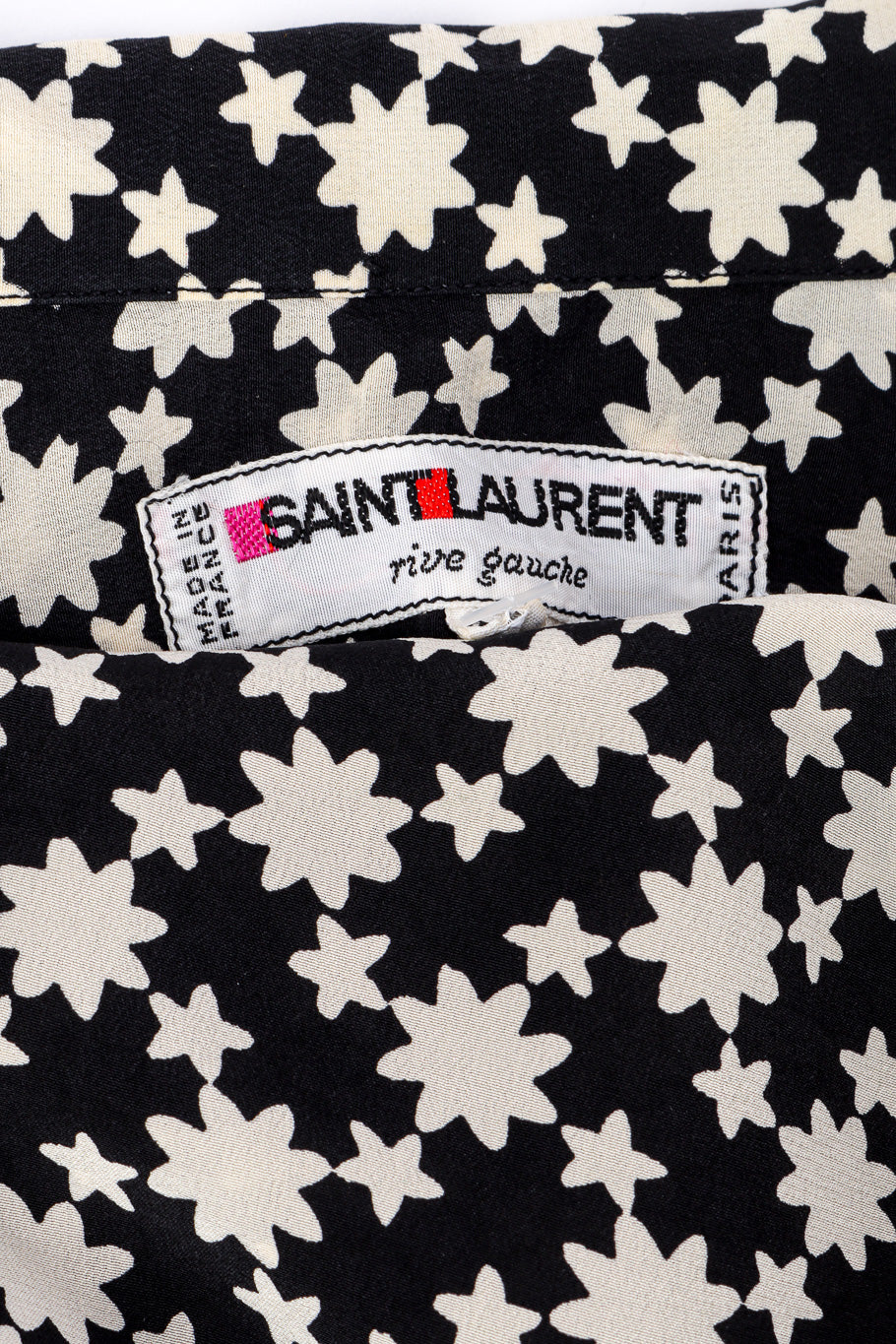Star print blouse by Yves Saint Laurent label @recessla