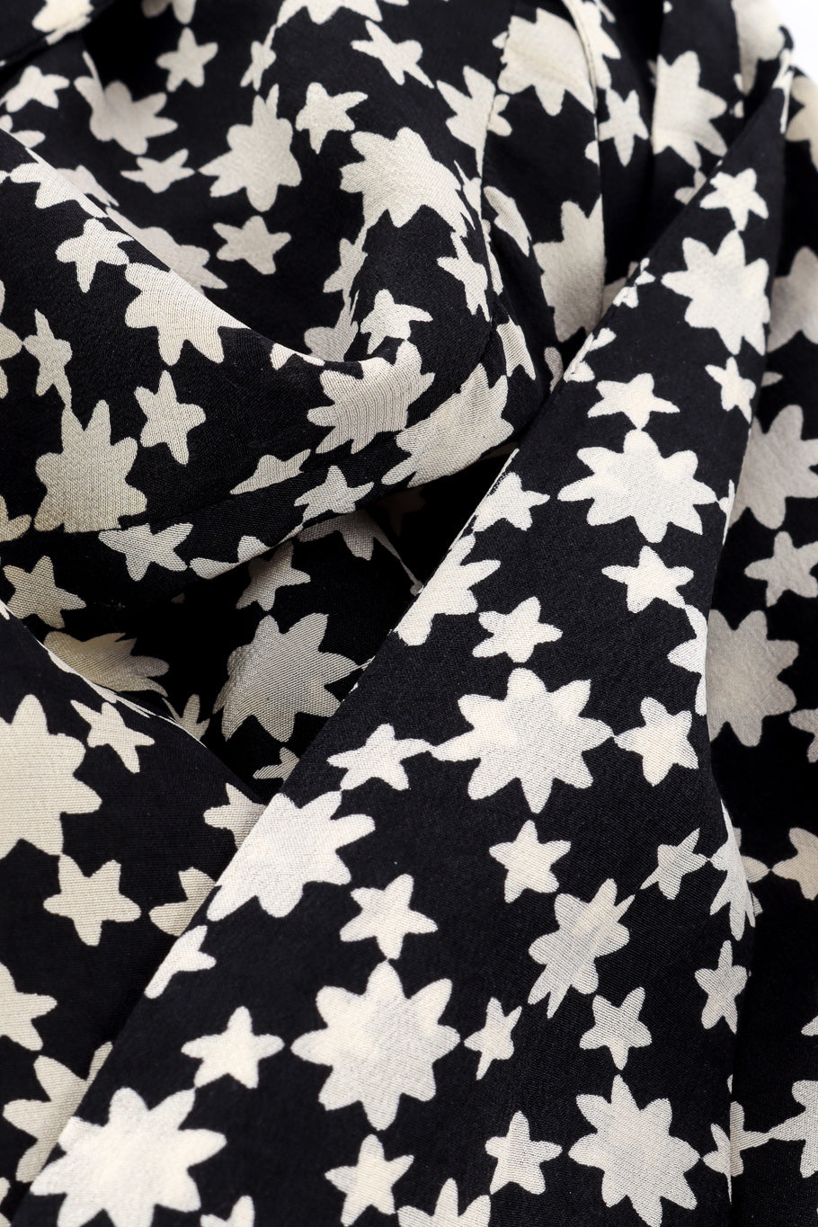 Star print blouse by Yves Saint Laurent fabric close @recessla