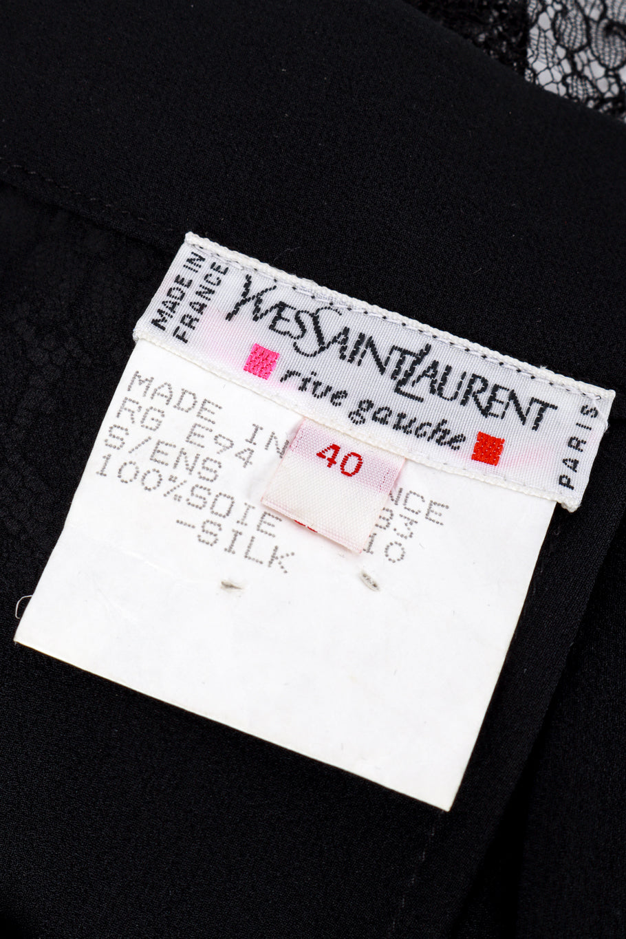 1994 F/W Scallop Lace Skirt YSL label detail  @RECESS LA