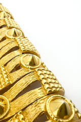 Vintage Articulated Spike Cuff Bracelet wear closeup @recess la